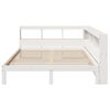 vidaXL Lit biblioth&egrave;que sans matelas blanc 140x200 cm bois pin massif