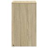 vidaXL Armoire de chevet avec lumi&egrave;res LED ch&ecirc;ne sonoma