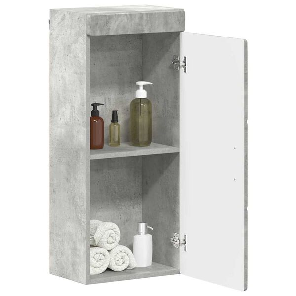 vidaXL Armoire murale de salle de bain avec &eacute;tag&egrave;re TULUM Gris b&eacute;ton