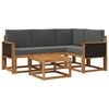 vidaXL Ensemble de canap&eacute;s d'ext&eacute;rieur 5 pcs Naturel et Anthracite