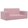 vidaXL Canap&eacute; pour enfants &agrave; 2 places Rose Peluche douce