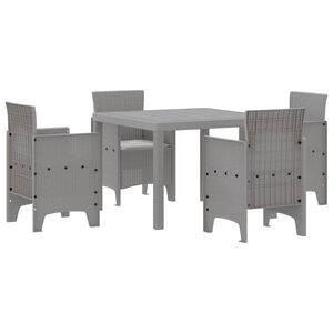 vidaXL Ensemble de salle &agrave; manger pour jardin 5 pc Gris clair
