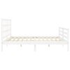 vidaXL Cadre de lit sans matelas blanc 200x200 cm bois massif