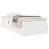 vidaXL Lit avec rangement et matelas Blanc 90 x 190 cm Simili cuir