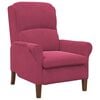vidaXL fauteuil Rouge bordeaux Velours
