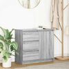 vidaXL Buffet avec tiroir sonoma gris 71x35x65 cm bois d'ingénierie