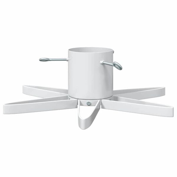 vidaXL Pied de Sapin de No&euml;l 1.73 Blanc 50 x 50 x 15,5 cm Acier