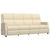 vidaXL Fauteuil de massage inclinable 4 places crème similicuir