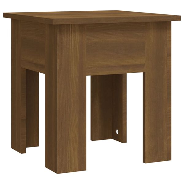 vidaXL Table basse ch&ecirc;ne marron 40x40x42 cm bois d'ing&eacute;nierie