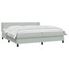 vidaXL Sommier &agrave; lattes de lit et matelas gris clair 180x210cm velours