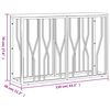 vidaXL Table console dor&eacute; acier inoxydable et bois massif r&eacute;cup&eacute;ration