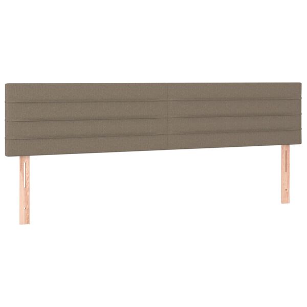 vidaXL T&ecirc;te de lit &agrave; LED Taupe 200x5x78/88 cm Tissu