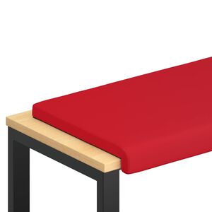 vidaXL Coussin de banc Simili cuir Rouge Profondeur 35 cm