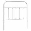 vidaXL T&ecirc;te de lit de remplacement m&eacute;tal blanc 80 cm