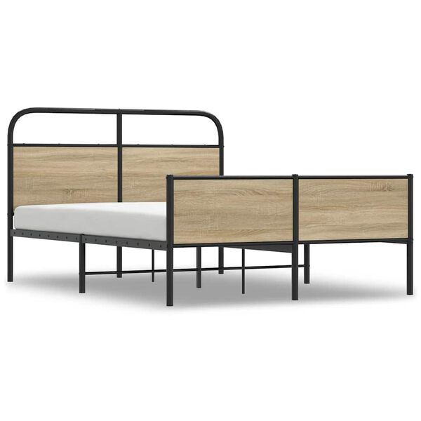 vidaXL Cadre de lit sans matelas 120x200 cm ch&ecirc;ne sonoma