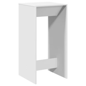 vidaXL Table de bar blanc 51x50x103,5 cm bois d'ing&eacute;nierie
