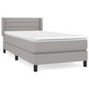vidaXL Sommier &agrave; lattes de lit avec matelas Gris clair 80x200 cm Tissu