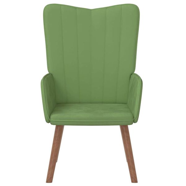 vidaXL Chaise de relaxation Vert clair Velours