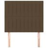 vidaXL T&ecirc;te de lit marron fonc&eacute; 80x5x118/128 cm Tissu