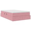 vidaXL Lit avec rangement et matelas Rose 120 x 200 cm Velours