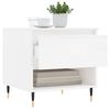 vidaXL Tables basses 2 pcs blanc brillant 50x46x50cm bois d'ing&eacute;nierie
