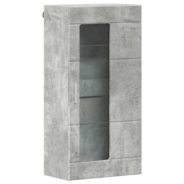 vidaXL Meuble mural Gris béton 55 x 29 x 100 cm Bois d'ingénierie