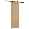 vidaXL Porte coulissante Naturel et Noir 73,5 x 211 cm Pin massif
