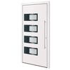 vidaXL Porte d'entr&eacute;e Blanc 110x210 cm Aluminium et PVC