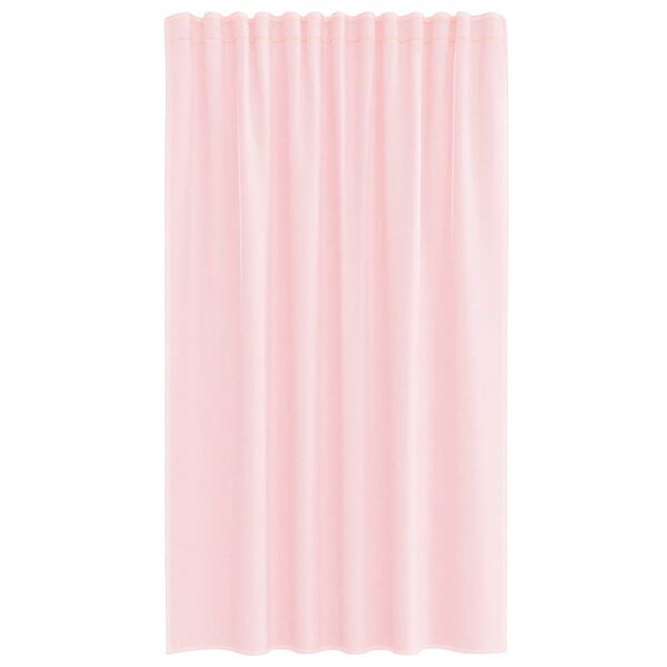 vidaXL Rideaux en voile avec passe-tringles 2 pcs rose clair