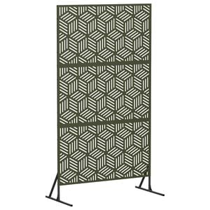 vidaXL &Eacute;cran de confidentialit&eacute; 100 x 50 x 180 cm Acier Vert olive