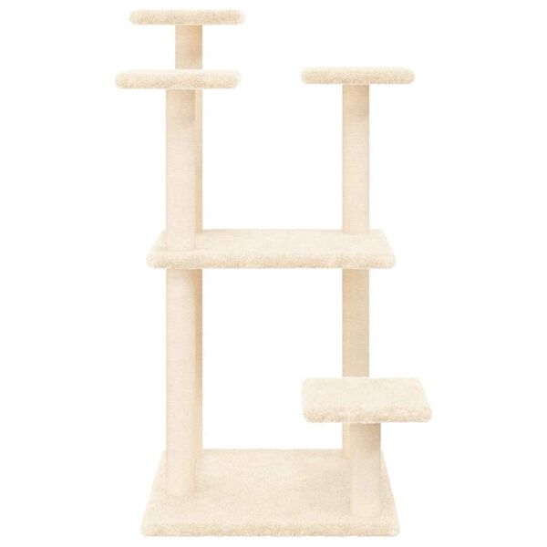 vidaXL Arbres &agrave; chat avec plates-formes cr&egrave;me 98,5 cm