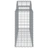 vidaXL Paniers à gabions arqués 40 pcs 200x50x80/100 cm Fer galvanisé