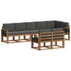 vidaXL Ensemble de canap&eacute;s d'ext&eacute;rieur 8 pc Naturel et Anthracite