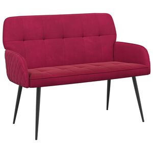 vidaXL Canap&eacute; 2 places avec pieds en m&eacute;tal 2 place Bordeaux Velours