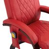 vidaXL Fauteuil de massage TV inclinable rouge similicuir