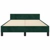 vidaXL Cadre de lit sans matelas vert fonc&eacute; 120x190 cm velours