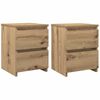 vidaXL Tables de chevet 2 pcs ch&ecirc;ne artisanal bois d'ing&eacute;nierie