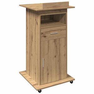 vidaXL Podium Ch&ecirc;ne artisanal 55 x 55 x 107 cm Bois d'ing&eacute;nierie