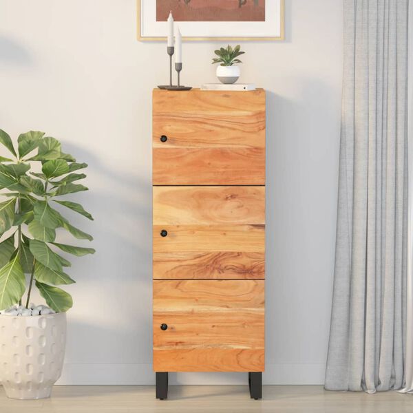 vidaXL Buffet avec 3 portes 40x33x110 cm bois massif d'acacia et fer