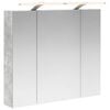 vidaXL Armoire Miroir de Salle de Bain Gris b&eacute;ton 80 x 14.5 x 70 cm