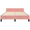 vidaXL Cadre de lit sans matelas rose 120x190 cm velours