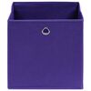 vidaXL Boîtes de rangement 4 pcs Tissu intissé 28x28x28 cm Violet