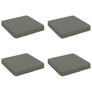 vidaXL Coussins de si&egrave;ge 4 pi&egrave;ces VUGHT 4 pc 100 % polyester Gris