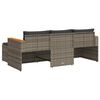 vidaXL Salon de jardin avec coussins 3 pcs gris r&eacute;sine tress&eacute;e