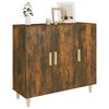 vidaXL Buffet chêne fumé 90x34x80 cm bois d'ingénierie