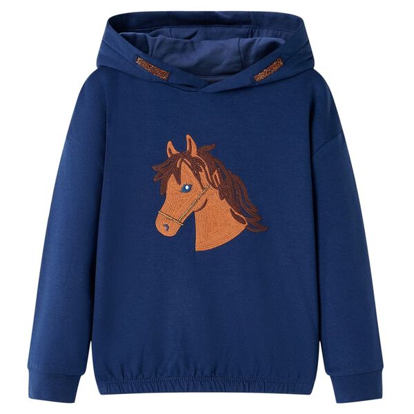 Sweat-shirt à capuche pour enfants bleu marine 92