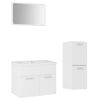 vidaXL Ensemble de meubles de salle de bain Blanc Agglom&eacute;r&eacute;