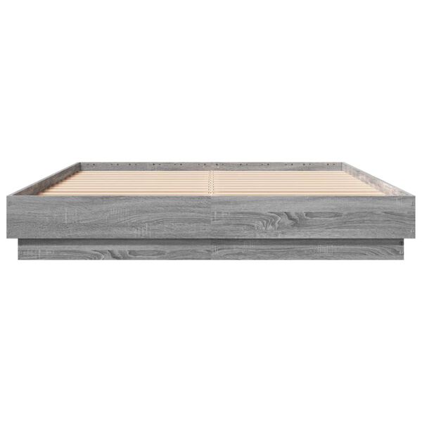 vidaXL Cadre de lit sans matelas sonoma gris 120x200 cm