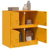 vidaXL Buffet jaune moutarde 67x39x73 cm acier