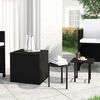 vidaXL Tables d'appoint de jardin 3 pcs noir résine tressée